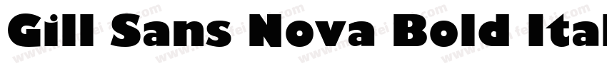 Gill Sans Nova Bold Italic字体转换